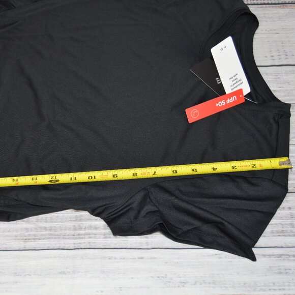 Baleaf Womens Cropped Running Workout Top Shirt Sz Large Short Sleeve Black NWT - Picture 13 of 16